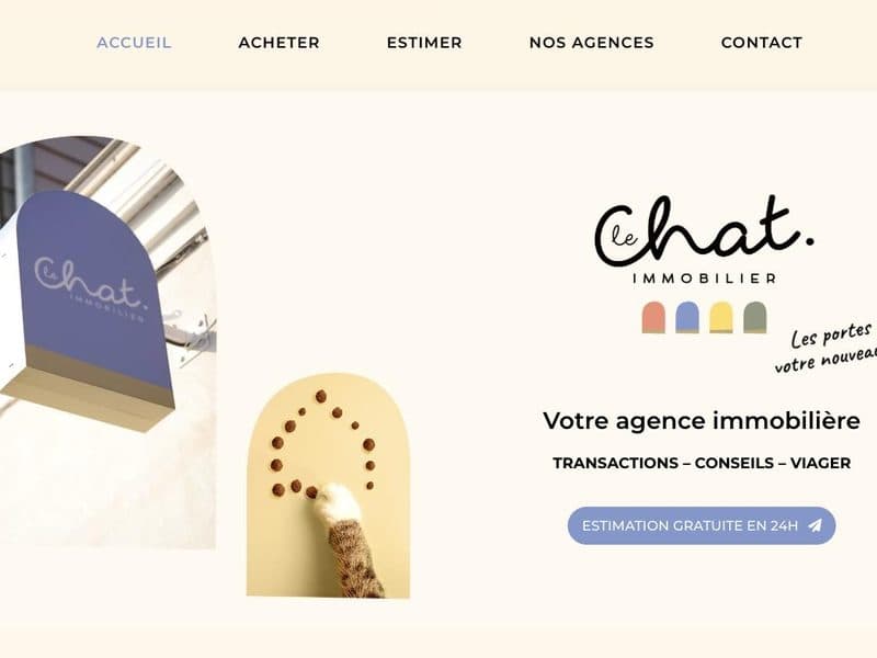Site immobilier de Le Chat Immobilier, connecté avec ImmoWP